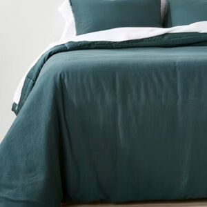 Casaluna linen blend duvet and sham Set Full/queen NWT